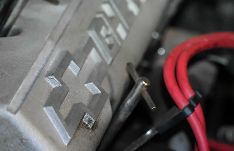 Left engine vlavle cover zoomed in.